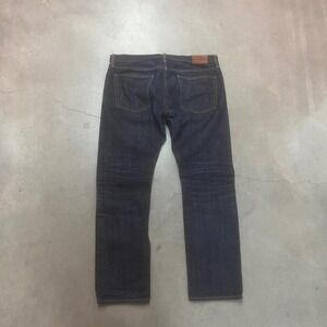 Y2K gap men's dark wash Kaihara Japanese selvedge straight slim jeans 34